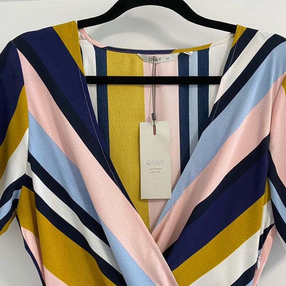 ONLY Colourblock Donna Wrap Dress (BRAND NEW/NWT) - Picture 4 of 8